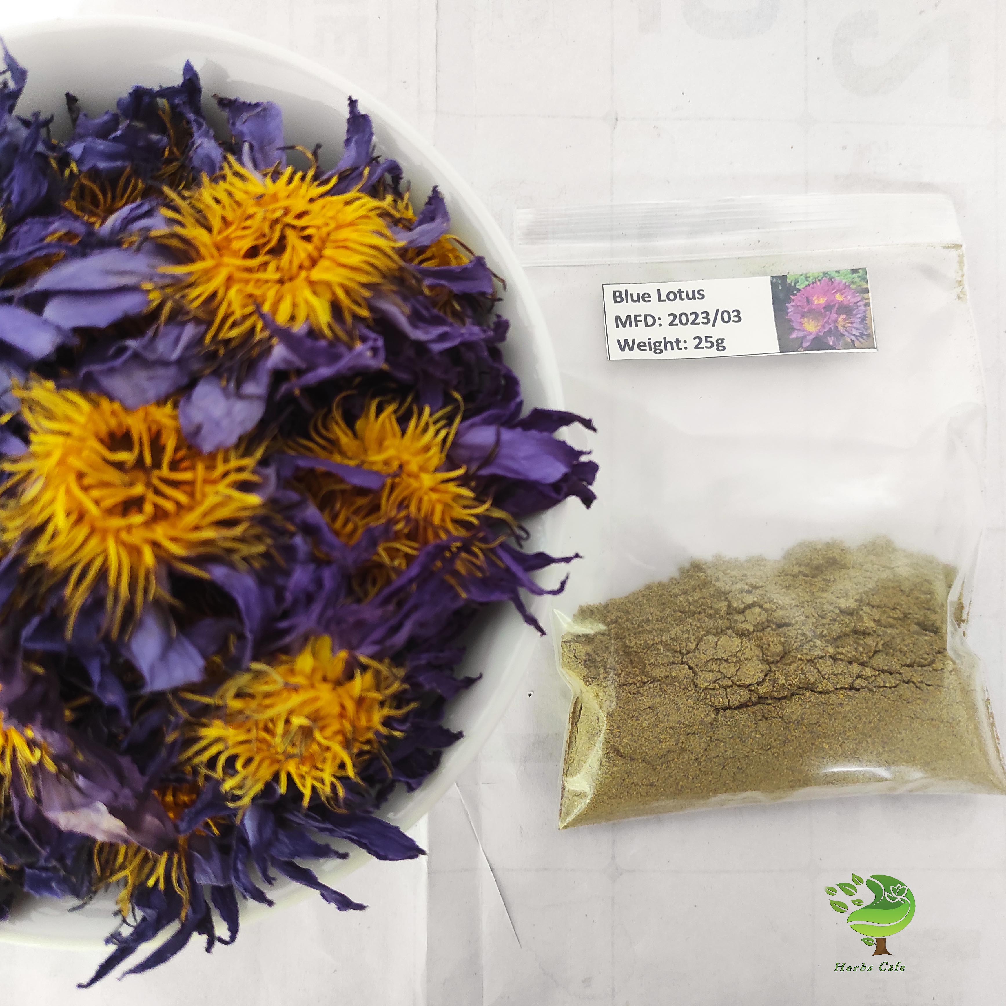 Dried Blue Lotus Flowers Powder | Nymphaea Caerulea| 100% Natural Organic Herbal Tea