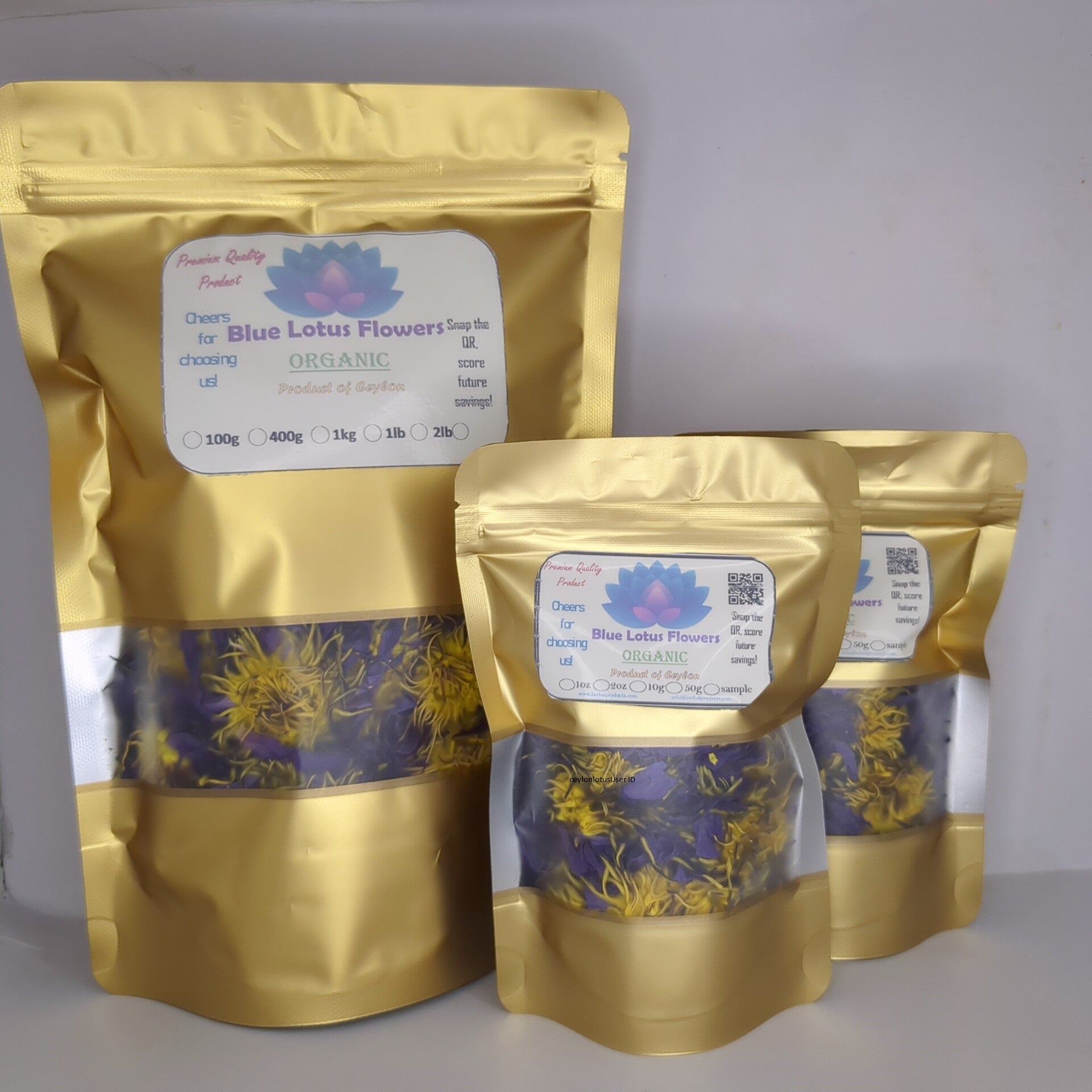 Nymphaea Caerulea Flower| Ceylon Blue Lotus Natural Organic Water Lily Flowers Herbal Tea